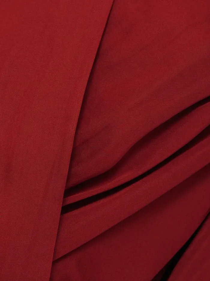 Jigsaw Recycled Satin Drape Wrap Top Red Women Shirts and Tops