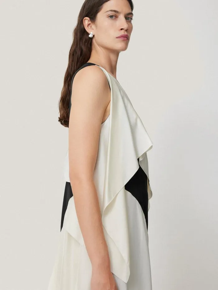 Jigsaw Sculptural Silk Twill Dress Monochrome Women Coords