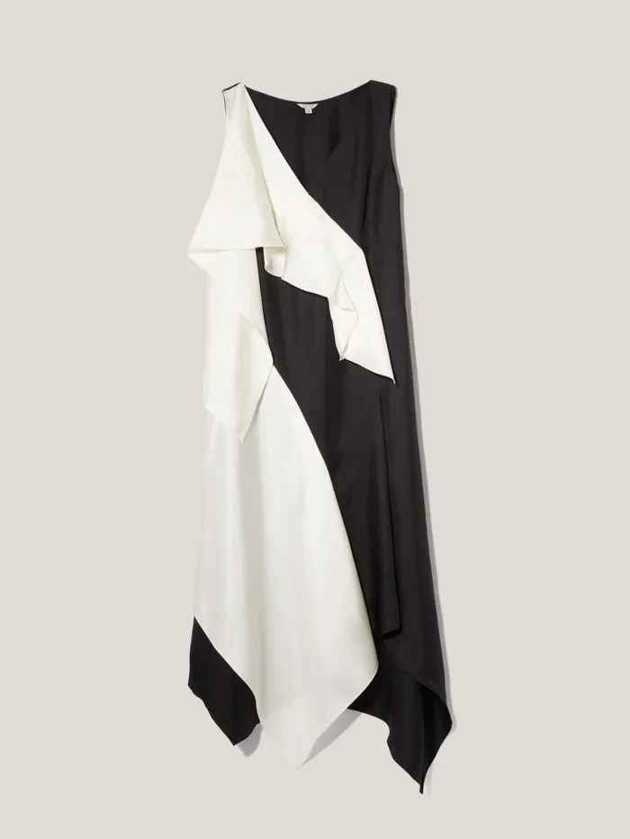 Jigsaw Sculptural Silk Twill Dress Monochrome Women Coords