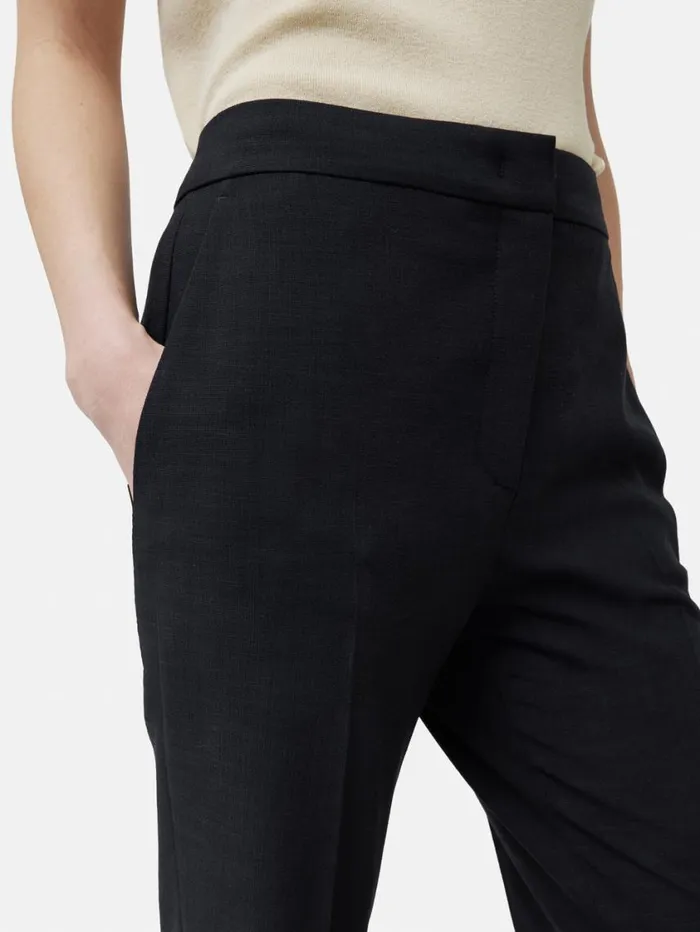 Jigsaw Short Crosshatch Mason Trouser Navy Women Suits and Tailoring