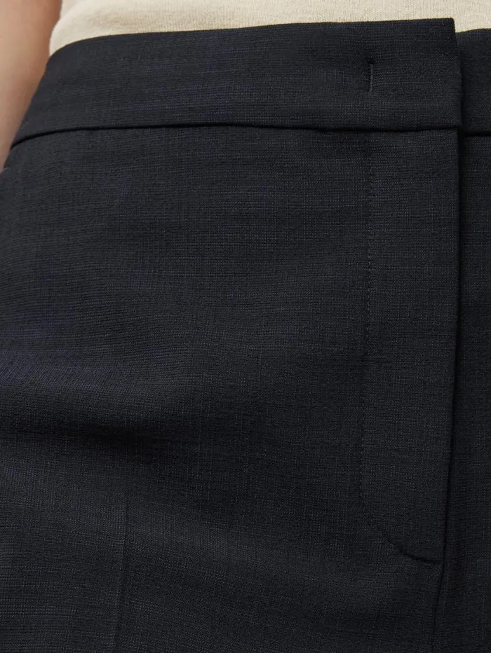Jigsaw Short Crosshatch Mason Trouser Navy Women Suits and Tailoring