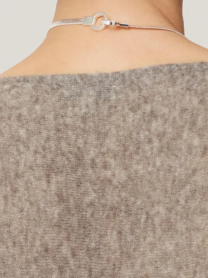 Jigsaw Soft Gauzy Knit Poncho Jumper Taupe Women Coords