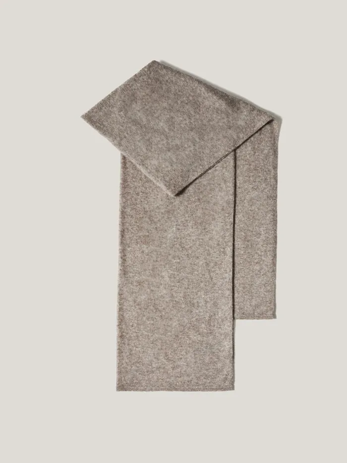 Jigsaw Soft Gauzy Knit Scarf Taupe Women Knitwear and Cashmere