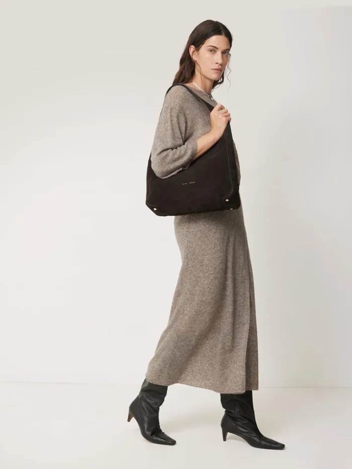 Jigsaw Soft Gauzy Knit Skirt Taupe Women Skirts