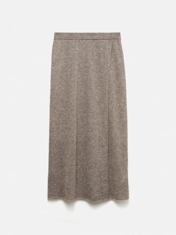Jigsaw Soft Gauzy Knit Skirt Taupe Women Skirts