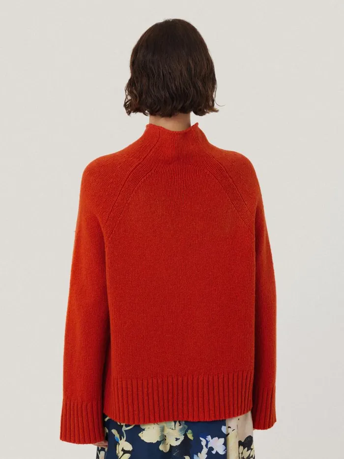 Jigsaw Wool Blend Snowdon Jumper Orange Women Knitwear and Cashmere