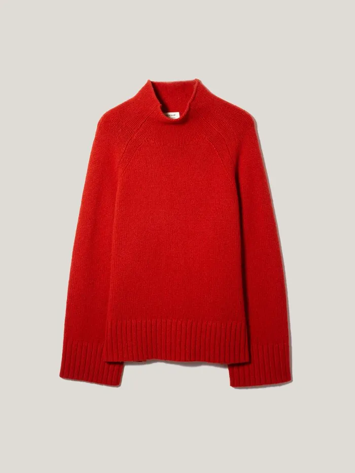 Jigsaw Wool Blend Snowdon Jumper Orange Women Knitwear and Cashmere