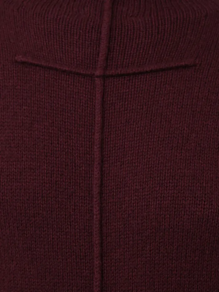 Jigsaw Wool Cashmere Blend Dress Burgundy Women Dresses and Jumpsuits