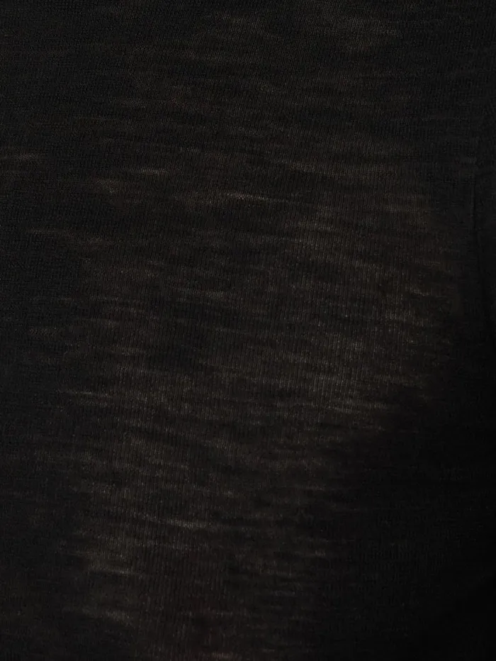 Jigsaw Wool Jersey Polo Neck Top Black Women Shirts and Tops