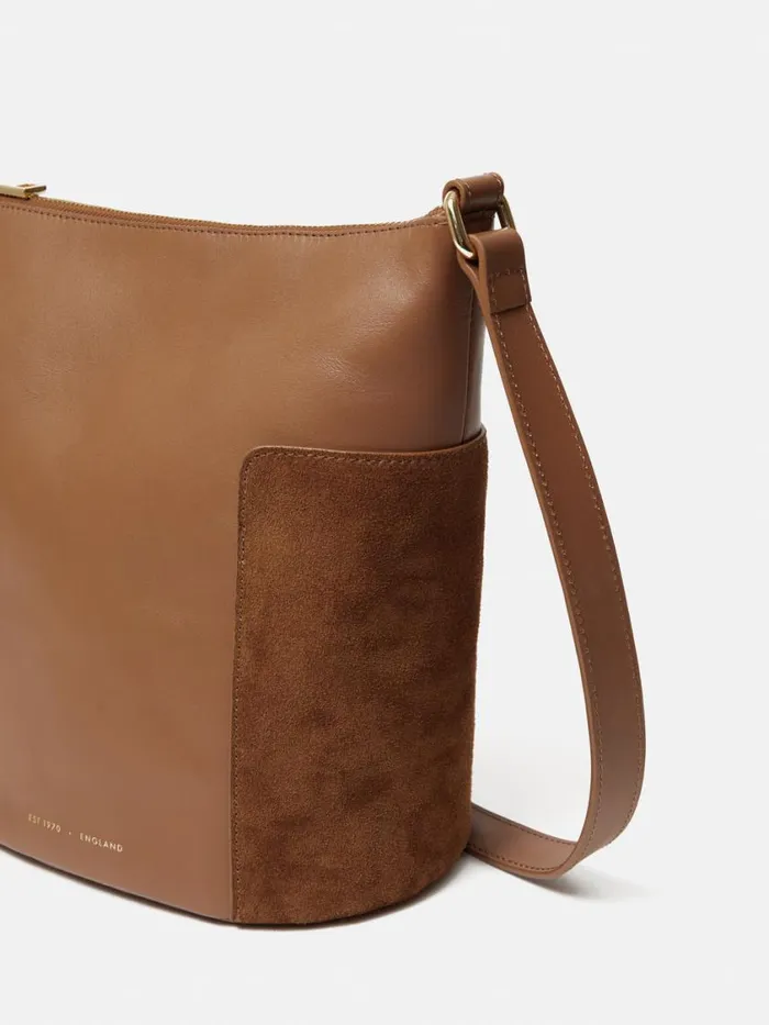 Jigsaw York Slouchy Bucket Bag Tan Women Bags