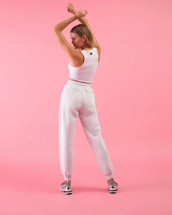Joggers Bloch Adult Bloch Play Terry Seam Pant Snow Joggers Bloch Adult Bloch Play Terry Seam Pant Snow