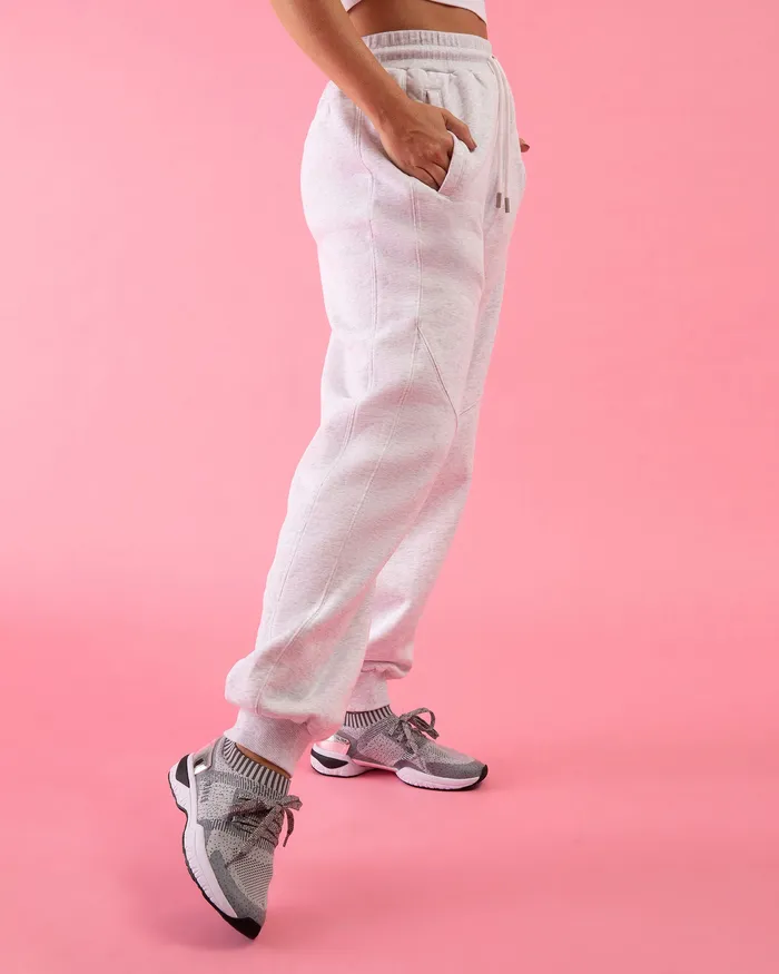 Joggers Bloch Adult Bloch Play Terry Seam Pant Snow Joggers Bloch Adult Bloch Play Terry Seam Pant Snow