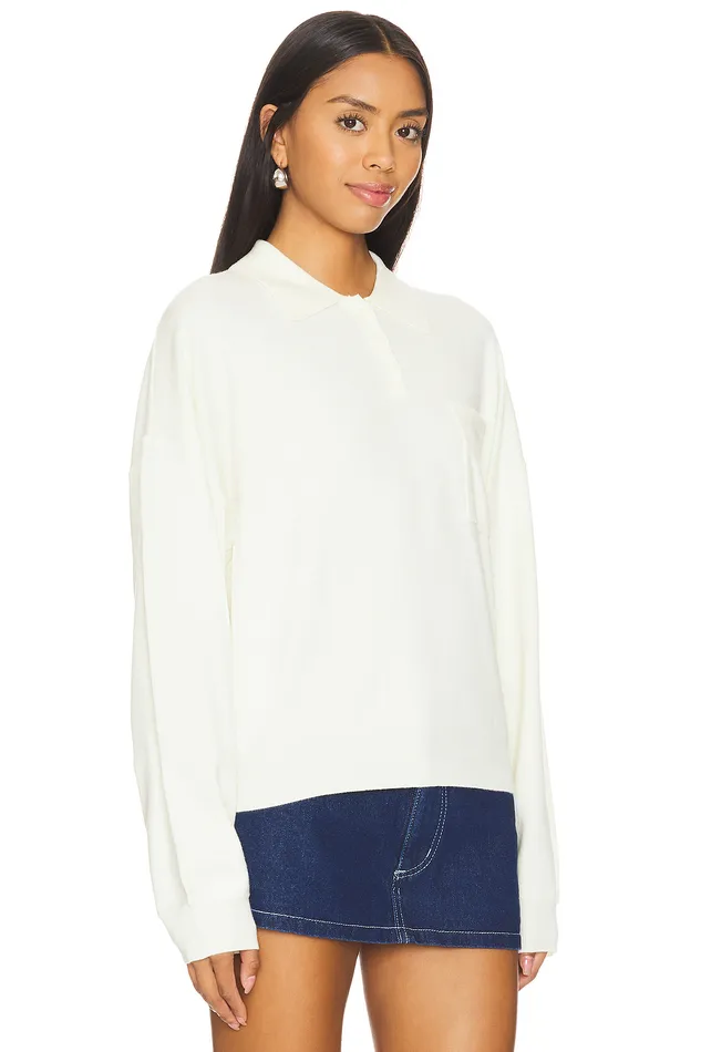 Jolanda Oversized Polo Cream Women Lovers and Friends Sweaters and Knits Jolanda Oversized Polo Cream Women Lovers and Friends Sweaters and Knits