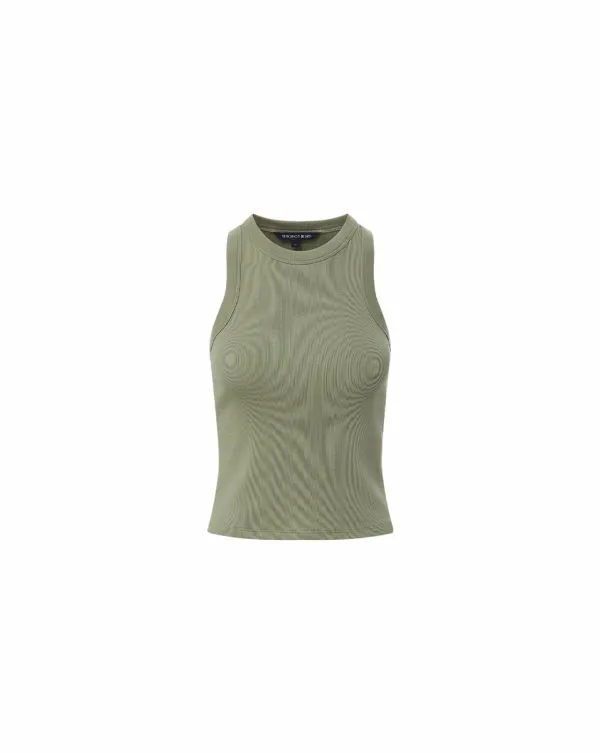 Jordyn Cropped Tank Top Sage Women Veronica Beard Tops