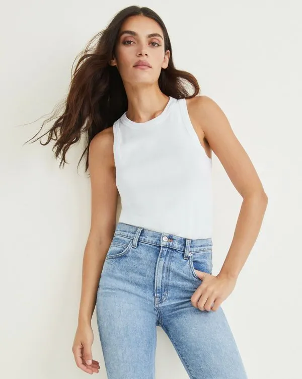 Jordyn Tank Top White Women Veronica Beard Tops