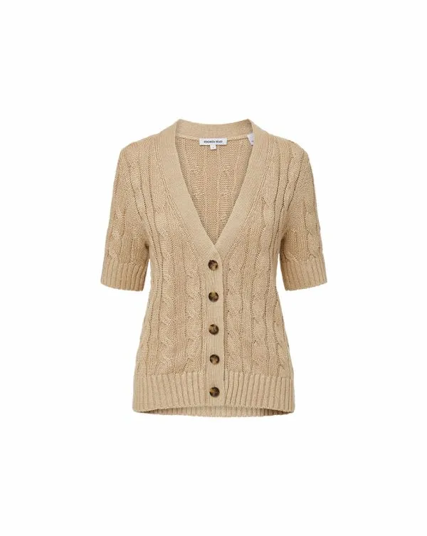 Julietta SilkLinen Cardigan Stone Khaki Women Veronica Beard Tops Julietta SilkLinen Cardigan Stone Khaki Women Veronica Beard Tops