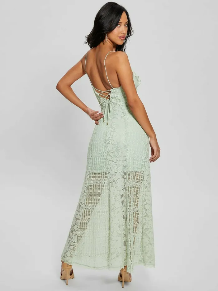 Kellie Lace Maxi Dress Dusty Fern Multi Women Dresses and Jumpsuits GUESS Kellie Lace Maxi Dress Dusty Fern Multi Women Dresses and Jumpsuits GUESS