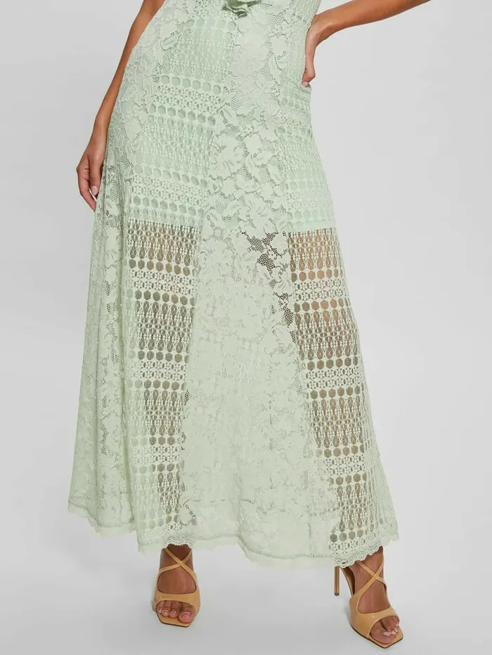 Kellie Lace Maxi Dress Dusty Fern Multi Women Dresses and Jumpsuits GUESS Kellie Lace Maxi Dress Dusty Fern Multi Women Dresses and Jumpsuits GUESS