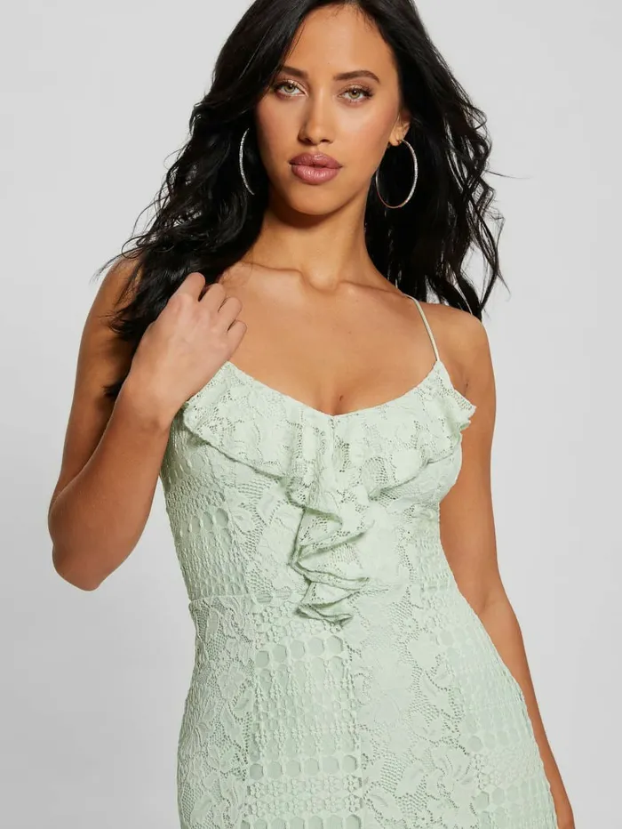 Kellie Lace Maxi Dress Dusty Fern Multi Women Dresses and Jumpsuits GUESS Kellie Lace Maxi Dress Dusty Fern Multi Women Dresses and Jumpsuits GUESS