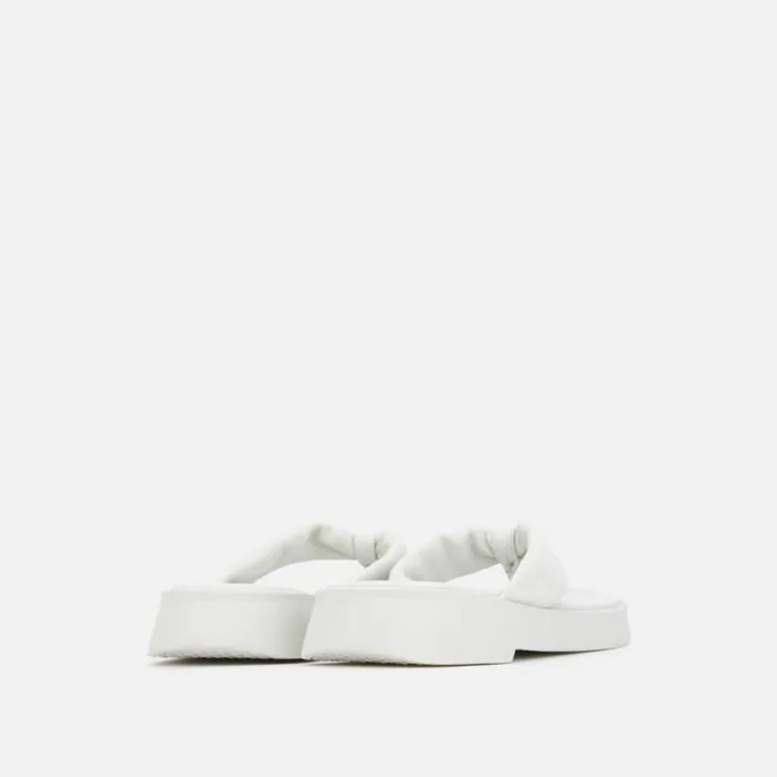 Kenneth Cole Athens Flatform Thong Sandal Ecru Women Sandals