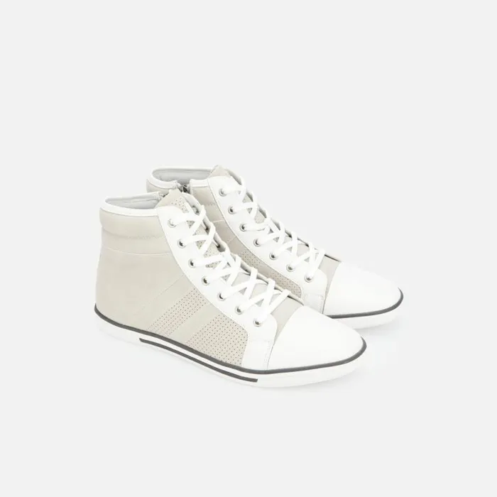 Kenneth Cole Center High Top Sneaker White Combo Men Sneakers