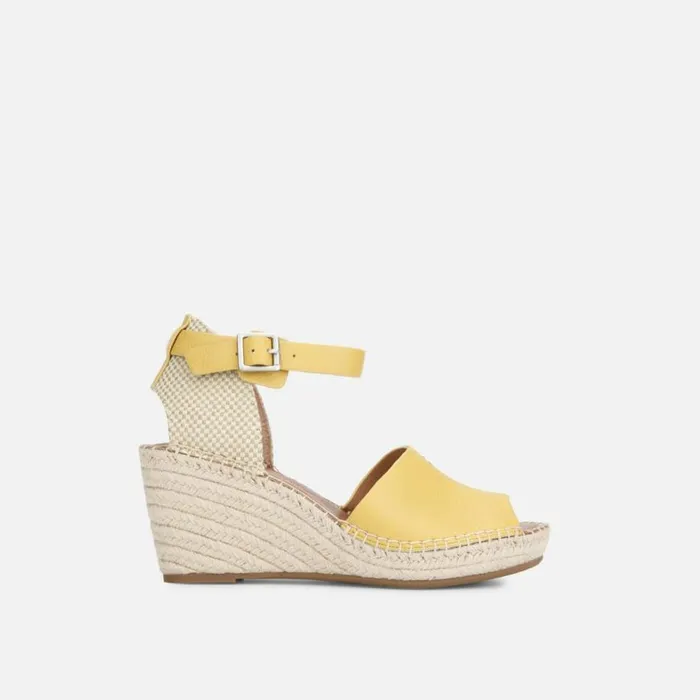 Kenneth Cole Charli Wedge Sandal Pale Yellow Women Gentle Souls