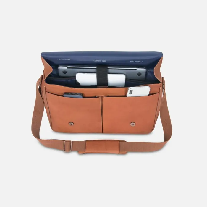 Kenneth Cole Come Bag Soon Leather Laptop Ipad Messenger Cognac Men Bags Kenneth Cole Come Bag Soon Leather Laptop Ipad Messenger Cognac Men Bags