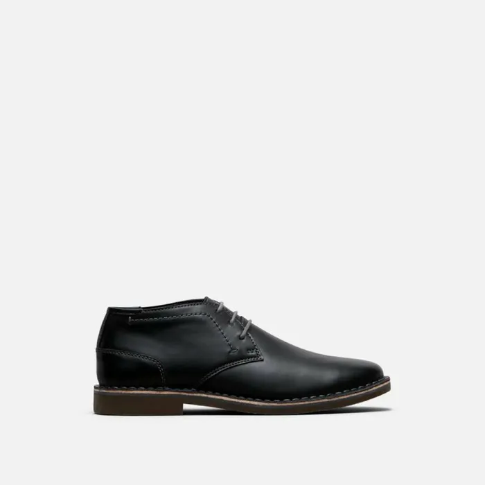 Kenneth Cole Desert Sun Leather Chukka Boot Black Men Boots