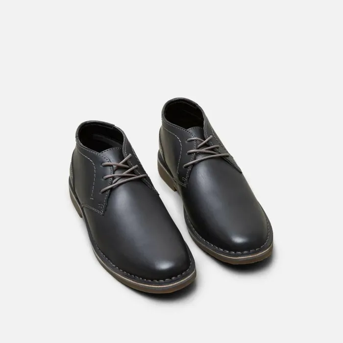 Kenneth Cole Desert Sun Leather Chukka Boot Black Men Boots