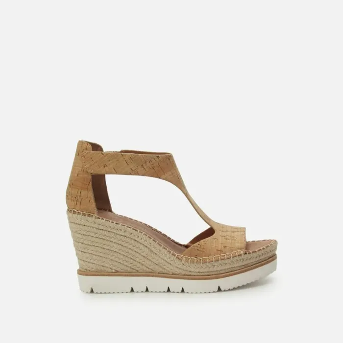 Kenneth Cole Elyssa Easy TStrap Cork Wedge Sandal Natural Women Gentle Souls