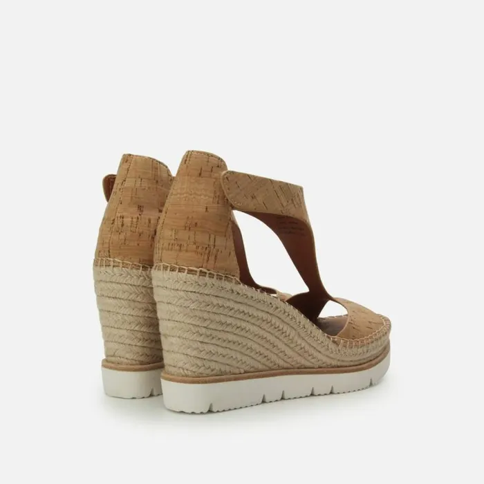 Kenneth Cole Elyssa Easy TStrap Cork Wedge Sandal Natural Women Gentle Souls