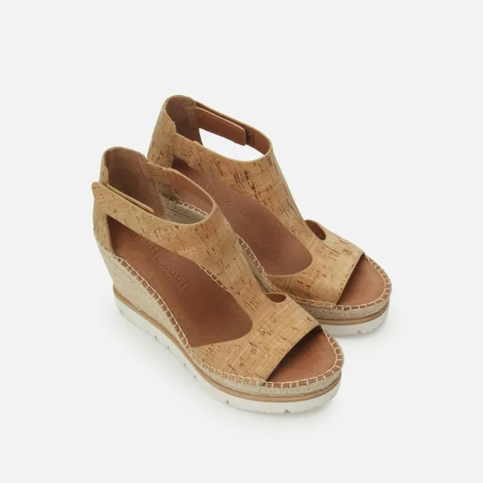 Kenneth Cole Elyssa Easy TStrap Cork Wedge Sandal Natural Women Gentle Souls
