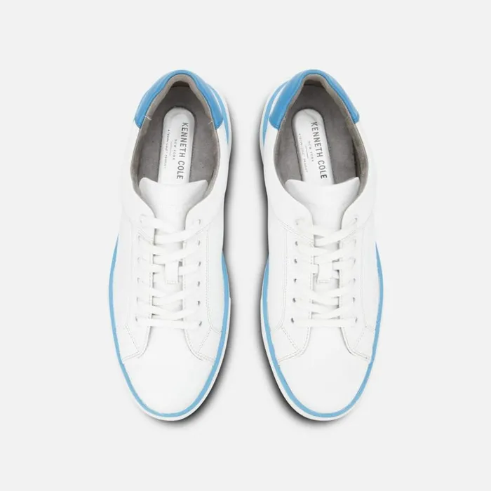 Kenneth Cole Liam Color Stripe Sneaker Whiteneon Blue Men Sneakers
