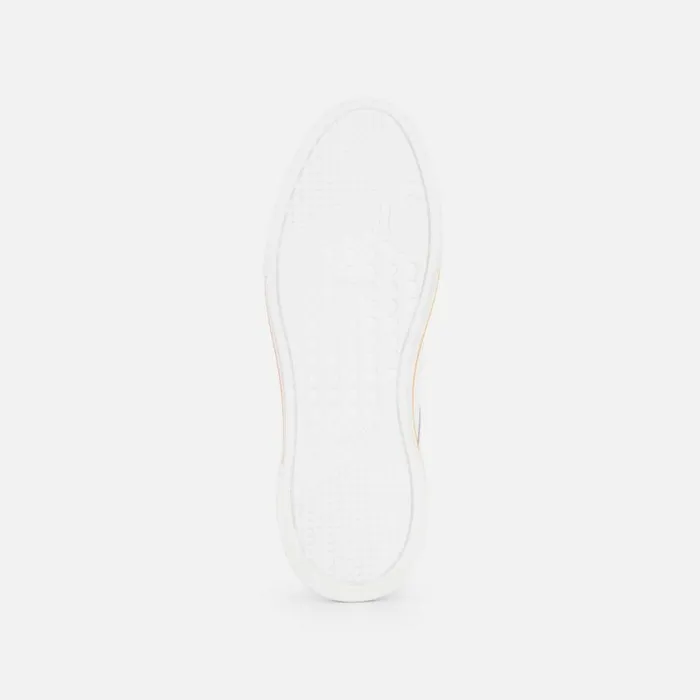 Kenneth Cole Liam Color Stripe Sneaker Whiteneon Orange Men Sneakers
