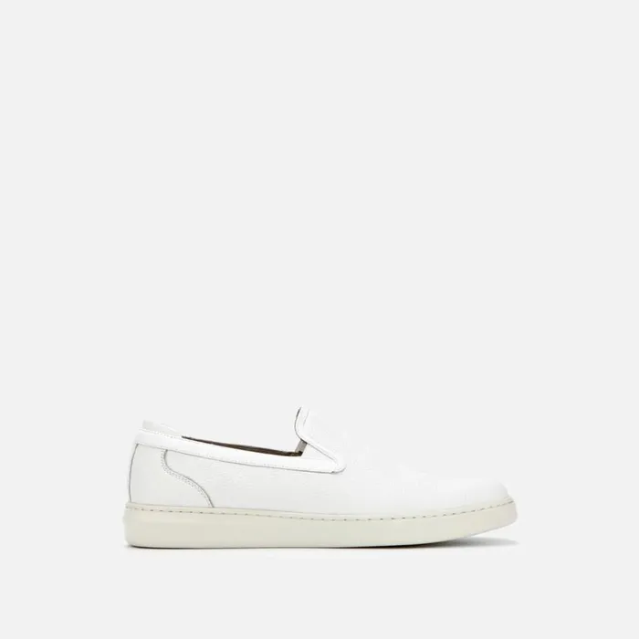 Kenneth Cole Liam Leather SlipOn Sneaker White Men Sneakers