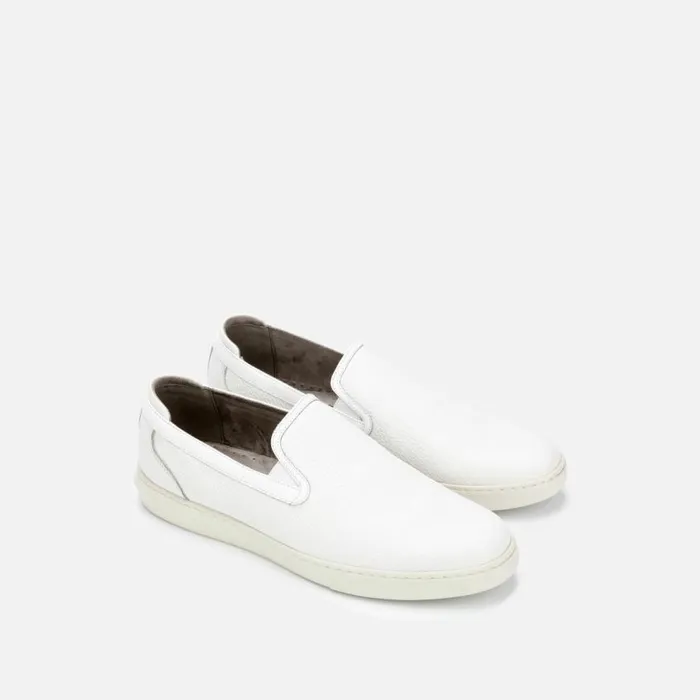 Kenneth Cole Liam Leather SlipOn Sneaker White Men Sneakers