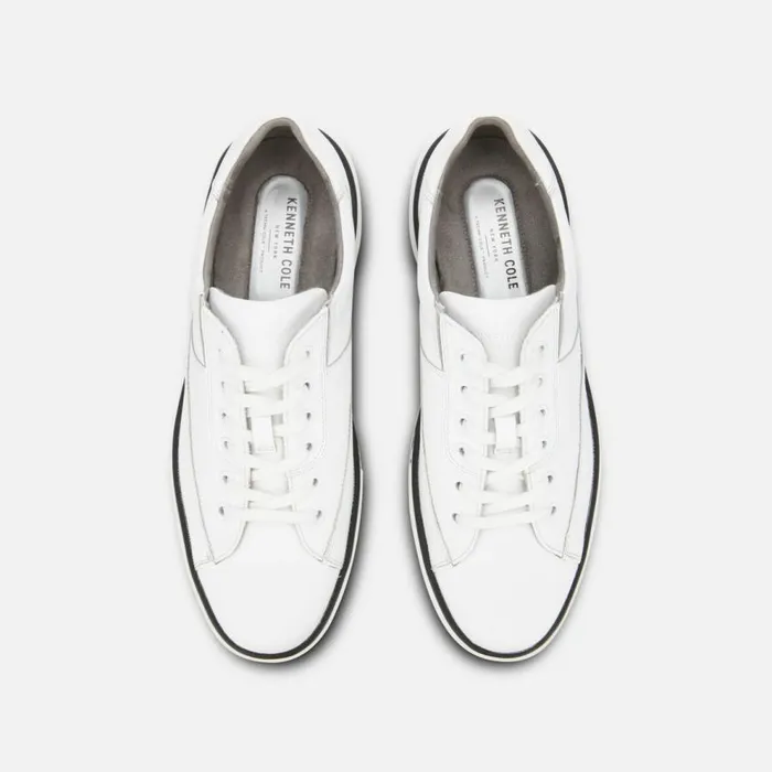 Kenneth Cole Liam Stripe Sneaker White Men Sneakers
