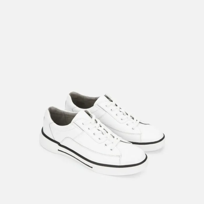 Kenneth Cole Liam Stripe Sneaker White Men Sneakers