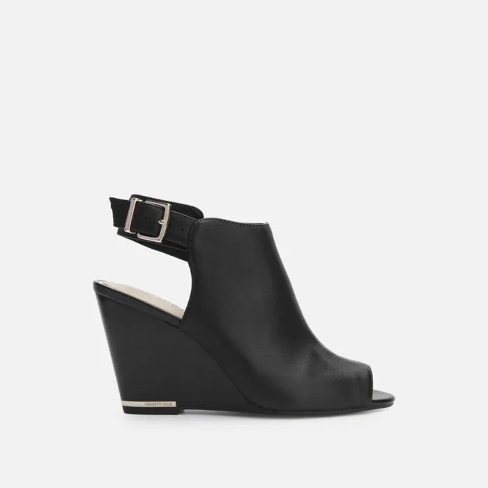 Kenneth Cole Merrick 85 Wedge Shootie Black Women Heels