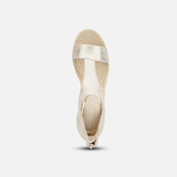 Kenneth Cole Olivia Metallic TStrap Sandal Ice Women Sandals