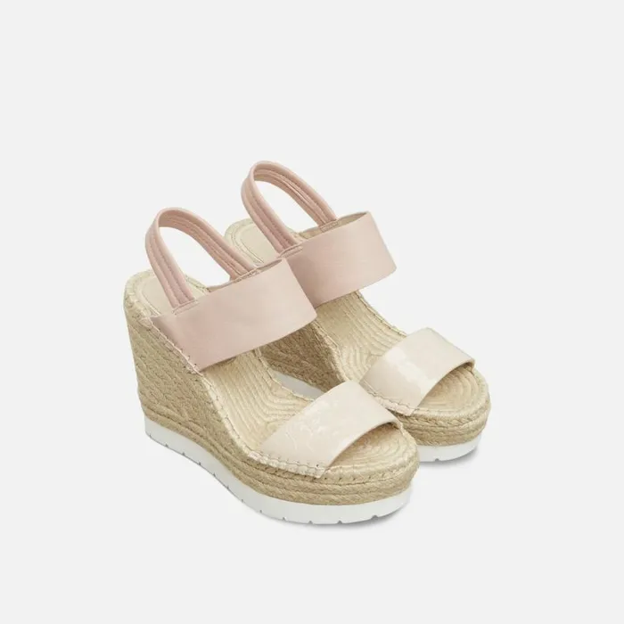 Kenneth Cole Olivia Simple Eva Leather Slingback Espadrille Ginger Women Sandals