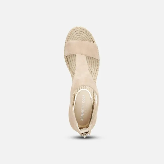 Kenneth Cole Olivia Suede TStrap Sandal Buff Women Sandals