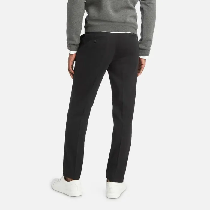 Kenneth Cole Stretch Chino Slim Fit Flex Waistband Flat Front Casual Pant Black Men Bottoms