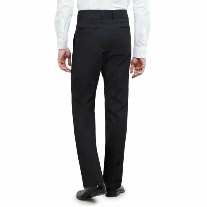Kenneth Cole Stretch Heather Slim Fit Flex Waistband Flat Front Dress Pant Black Men Bottoms