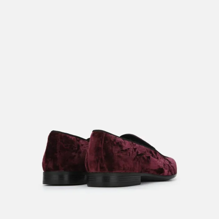 Kenneth Cole Sullivan Velvet Belgian Loafer Burgundy Men Loafers