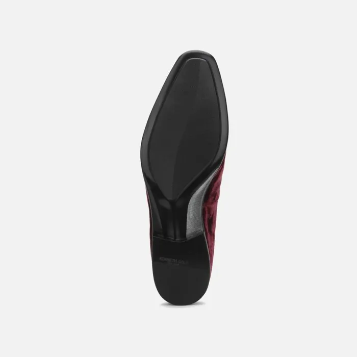 Kenneth Cole Sullivan Velvet Belgian Loafer Burgundy Men Loafers