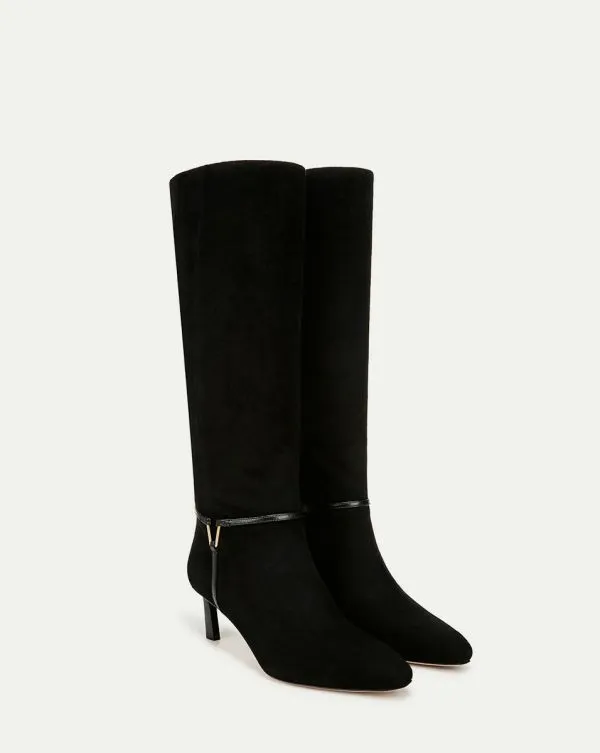 Kenzie MidHeel Tall Boot WideCalf Black Women Veronica Beard Shoes Kenzie MidHeel Tall Boot WideCalf Black Women Veronica Beard Shoes