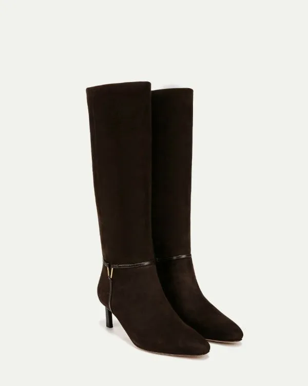 Kenzie MidHeel Tall Boot WideCalf Espresso Women Veronica Beard Shoes