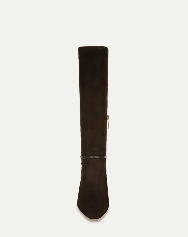 Kenzie MidHeel Tall Boot WideCalf Espresso Women Veronica Beard Shoes