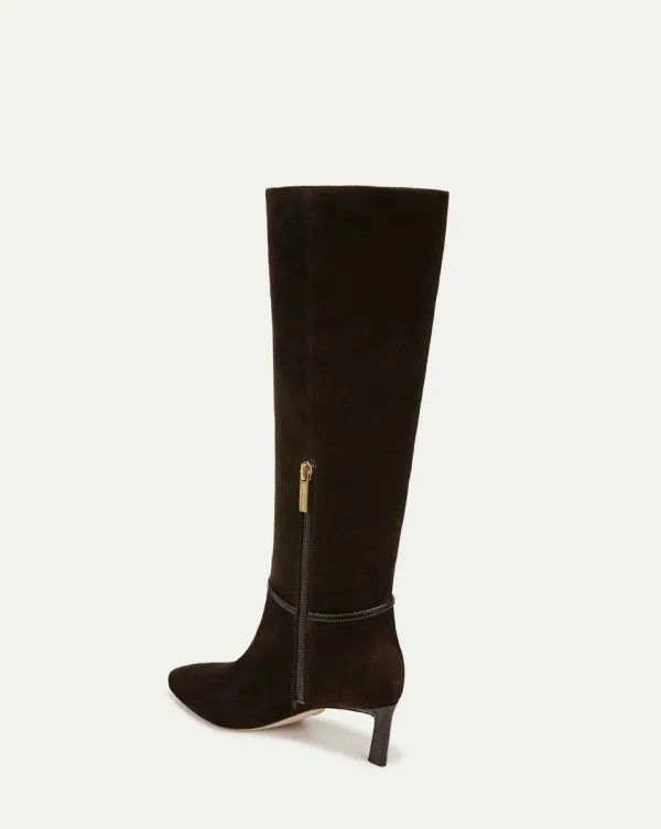 Kenzie MidHeel Tall Boot WideCalf Espresso Women Veronica Beard Shoes